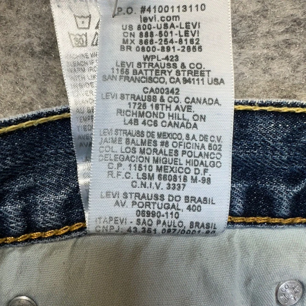 Levis 569 Loose Straight‎ Jeans Mens 38 Blue Good Relaxed Fit Denim Pants
